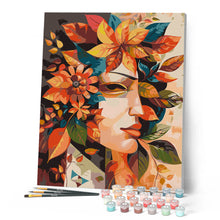 Load image into Gallery viewer, Picasso-inspired Autumn Leaf Mask