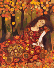 Load image into Gallery viewer, Paint by numbers kit for adults Klimt-inspired Autumn Lady Figured'Art UK