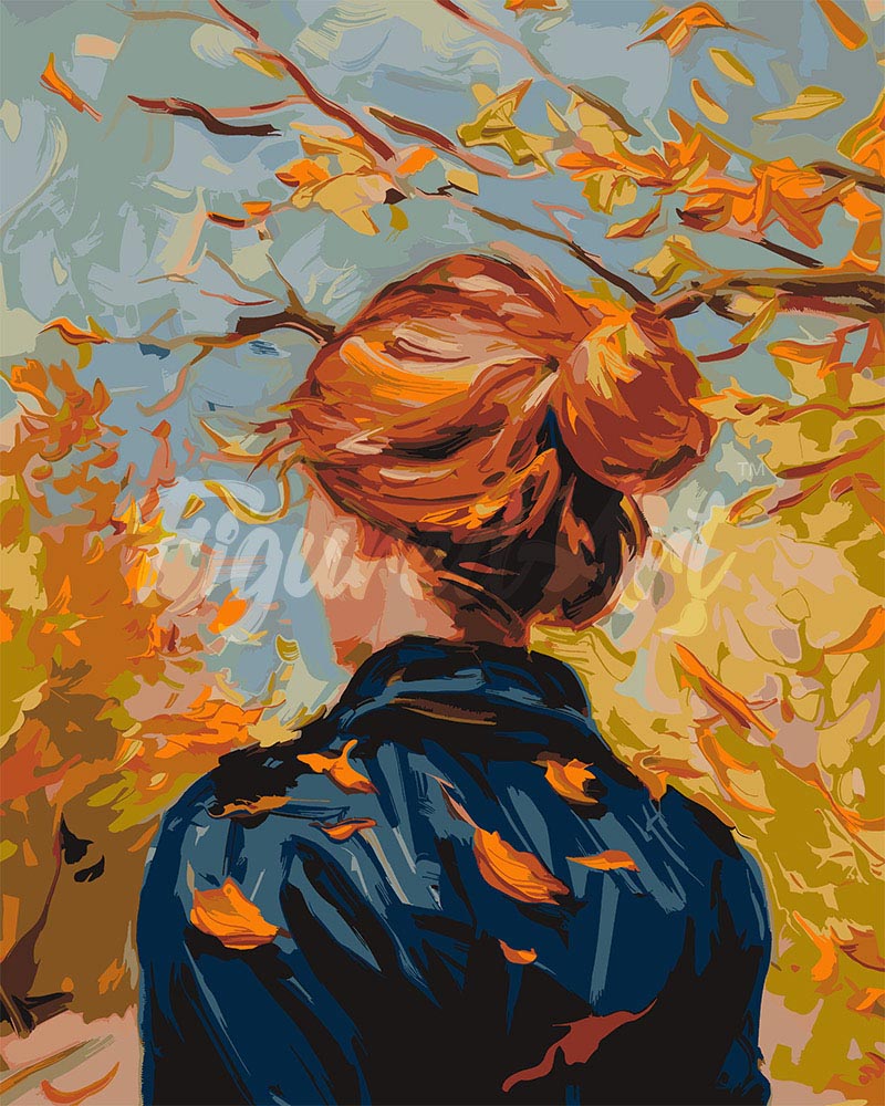 Paint by Numbers for adults UK Van Gogh-inspired Autumn Lady