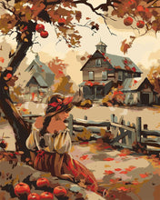 Load image into Gallery viewer, Paint by numbers kit for adults Vintage Country Girl in Autumn Figured&#39;Art UK