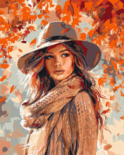 Load image into Gallery viewer, Paint by numbers kit for adults Lady of Autumn Winds Figured&#39;Art UK