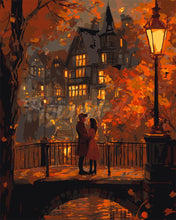 Load image into Gallery viewer, Paint by numbers kit for adults Lovers’ Evening in Autumn Figured&#39;Art UK