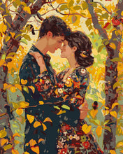 Load image into Gallery viewer, Paint by numbers kit for adults Klimt-inspired Autumn Embrace Figured&#39;Art UK