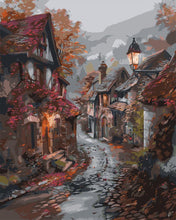 Load image into Gallery viewer, Paint by numbers kit for adults Quiet Autumn Village Figured&#39;Art UK