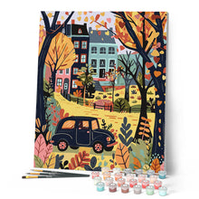 Load image into Gallery viewer, Autumn Classic Car Scene