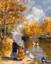 Load image into Gallery viewer, Paint by numbers kit for adults Renoir-inspired Autumn Outing Figured&#39;Art UK