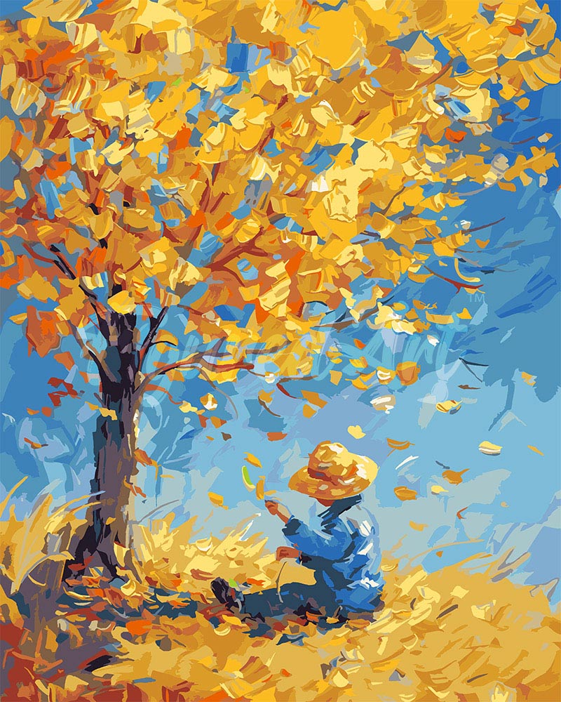 Paint by Numbers for adults UK - Van Gogh-inspired Boy in Autumn
