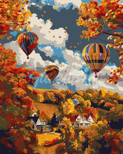 Load image into Gallery viewer, Paint by numbers kit for adults Autumn Balloon Adventure Figured&#39;Art UK