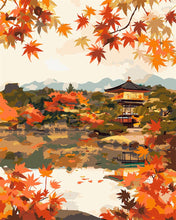 Load image into Gallery viewer, Paint by numbers kit for adults Japanese Temple by Autumn Lake Figured&#39;Art UK