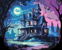 Load image into Gallery viewer, Paint by numbers kit for adults The Haunted Manor Figured&#39;Art UK