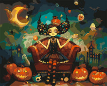 Load image into Gallery viewer, Paint by numbers kit for adults Halloween Candy Princess Figured&#39;Art UK