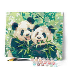 Load image into Gallery viewer, Pandas Eating Bamboo