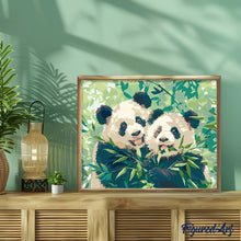 Load image into Gallery viewer, Pandas Eating Bamboo