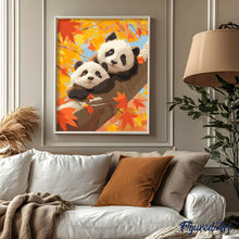 Load image into Gallery viewer, Panda Cubs in Autumn