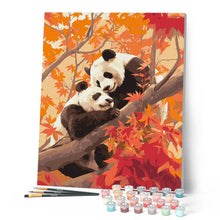 Load image into Gallery viewer, Panda Twins in Autumn