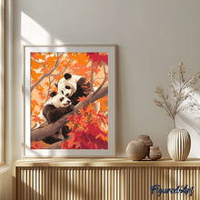 Load image into Gallery viewer, Panda Twins in Autumn