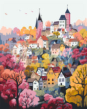 Load image into Gallery viewer, Paint by numbers kit for adults Violet Enchanted Village Figured'Art UK