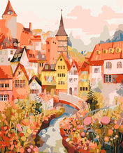 Load image into Gallery viewer, Paint by numbers kit for adults Amber Enchanted Village Figured'Art UK