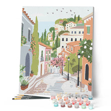 Load image into Gallery viewer, Pastel Hillside Town