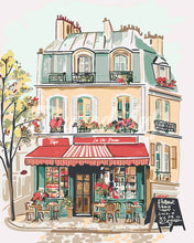 Load image into Gallery viewer, Paint by numbers kit for adults Café La Vie Douce Figured&#39;Art UK