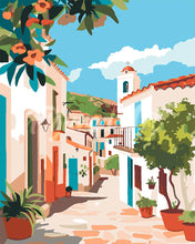 Load image into Gallery viewer, Paint by numbers kit for adults Mediterranean Alley Figured'Art UK