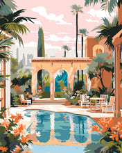 Load image into Gallery viewer, Paint by numbers kit for adults Luxury Marrakesh Villa Figured&#39;Art UK