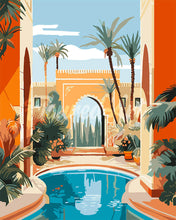 Load image into Gallery viewer, Paint by numbers kit for adults Luxury Moroccan Villa Figured'Art UK