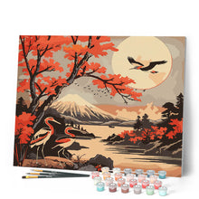 Load image into Gallery viewer, Cranes and Mount Fuji View