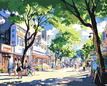 Load image into Gallery viewer, Paint by numbers kit for adults Local Market Street in Japan Figured'Art UK