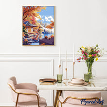 Load image into Gallery viewer, Autumn Tea House by the Lake