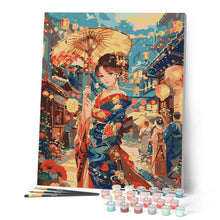 Load image into Gallery viewer, Kimono Girl at Lantern Festival