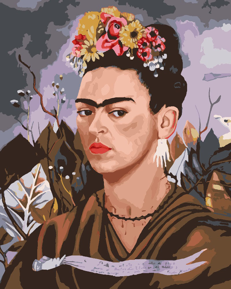 Frida - Self Portrait, Dedicated to Dr. Eloesser