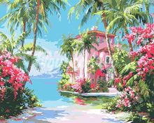 Load image into Gallery viewer, Paint by numbers kit for adults Paradise Coast House Figured'Art UK