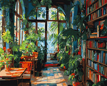 Load image into Gallery viewer, Paint by numbers kit for adults Greenhouse Library Figured'Art UK