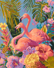 Load image into Gallery viewer, Paint by numbers kit for adults Twin Flamingos Figured'Art UK
