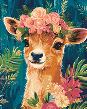 Load image into Gallery viewer, Paint by numbers kit for adults Floral Fawn Figured'Art UK