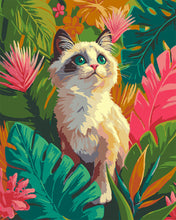 Load image into Gallery viewer, Paint by numbers kit for adults Ragdoll Kitten in Jungle Figured&#39;Art UK