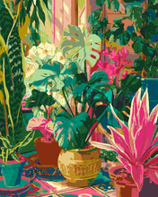 Load image into Gallery viewer, Paint by numbers kit for adults Indoor Tropical Garden Figured'Art UK
