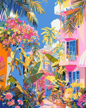 Load image into Gallery viewer, Paint by numbers kit for adults Tropical Neighbourhood Figured'Art UK