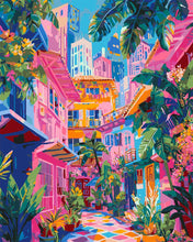 Load image into Gallery viewer, Paint by numbers kit for adults Colourful Neighbourhood Figured'Art UK