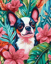Load image into Gallery viewer, Paint by numbers kit for adults Tropical Pup Figured&#39;Art UK