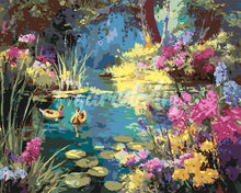 Load image into Gallery viewer, Paint by numbers kit for adults Floral Lake Figured'Art UK