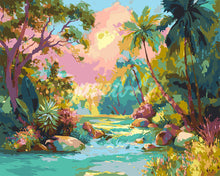 Load image into Gallery viewer, Paint by numbers kit for adults Tropical Stream Figured'Art UK