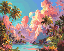 Load image into Gallery viewer, Paint by numbers kit for adults Tropical Dream Bay Figured'Art UK