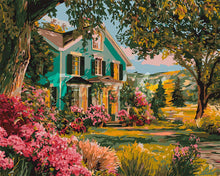 Load image into Gallery viewer, Paint by numbers kit for adults Blooming Garden Veranda Figured'Art UK