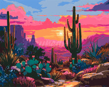 Load image into Gallery viewer, Paint by numbers kit for adults Colourful Desert Landscape Figured'Art UK