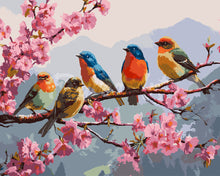 Load image into Gallery viewer, Paint by numbers kit for adults The Band of Songbirds Figured&#39;Art UK