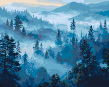 Load image into Gallery viewer, Paint by numbers kit for adults Mist in the Pines Figured'Art UK