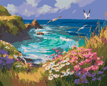 Load image into Gallery viewer, Paint by numbers kit for adults Ocean View in Bloom Figured'Art UK