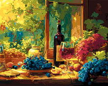 Load image into Gallery viewer, Paint by numbers kit for adults Wine Bottle and Grapes Figured'Art UK